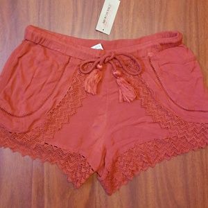 American Rag soft shorts with crochet trim
